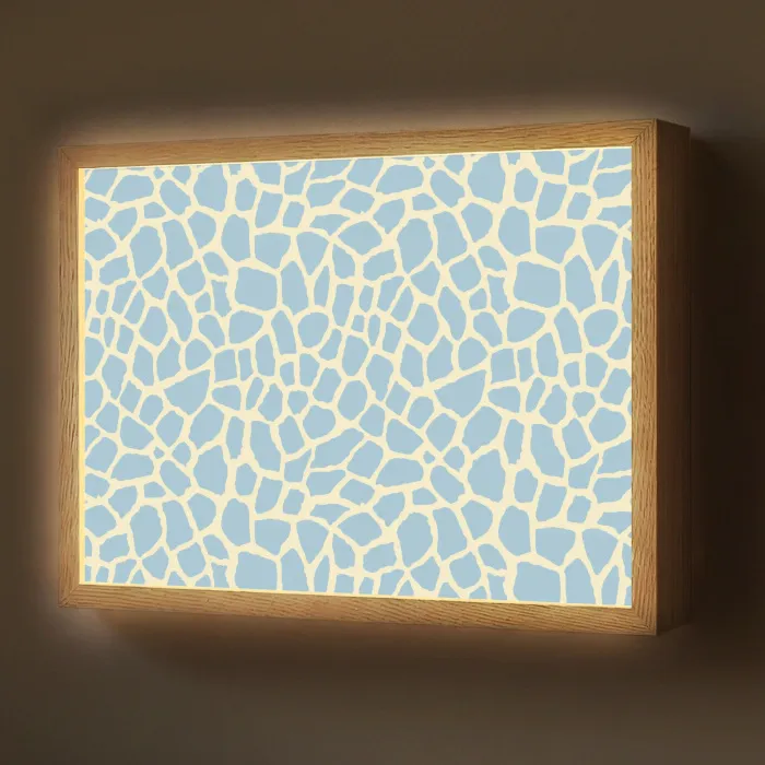 Giraf - Modern - Blauw Light Box met batterij (Wandlamp) middel 907 -z3d_website