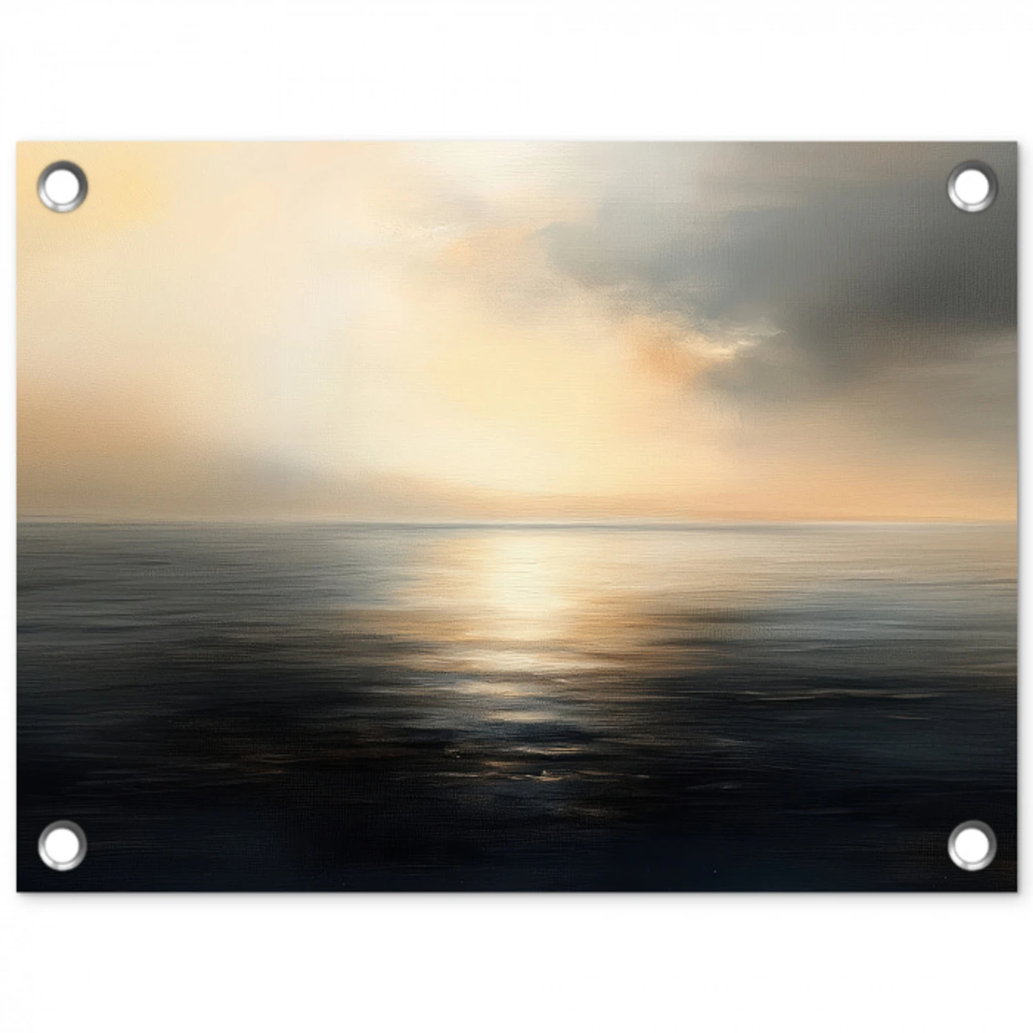 Zon - Horizon - Zee tuinposter los doek klein -3d