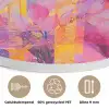 Abstract - Portret - Vrouw - Kleurrijk Akoestische PET Vilt - Rond klein -closeup_NL