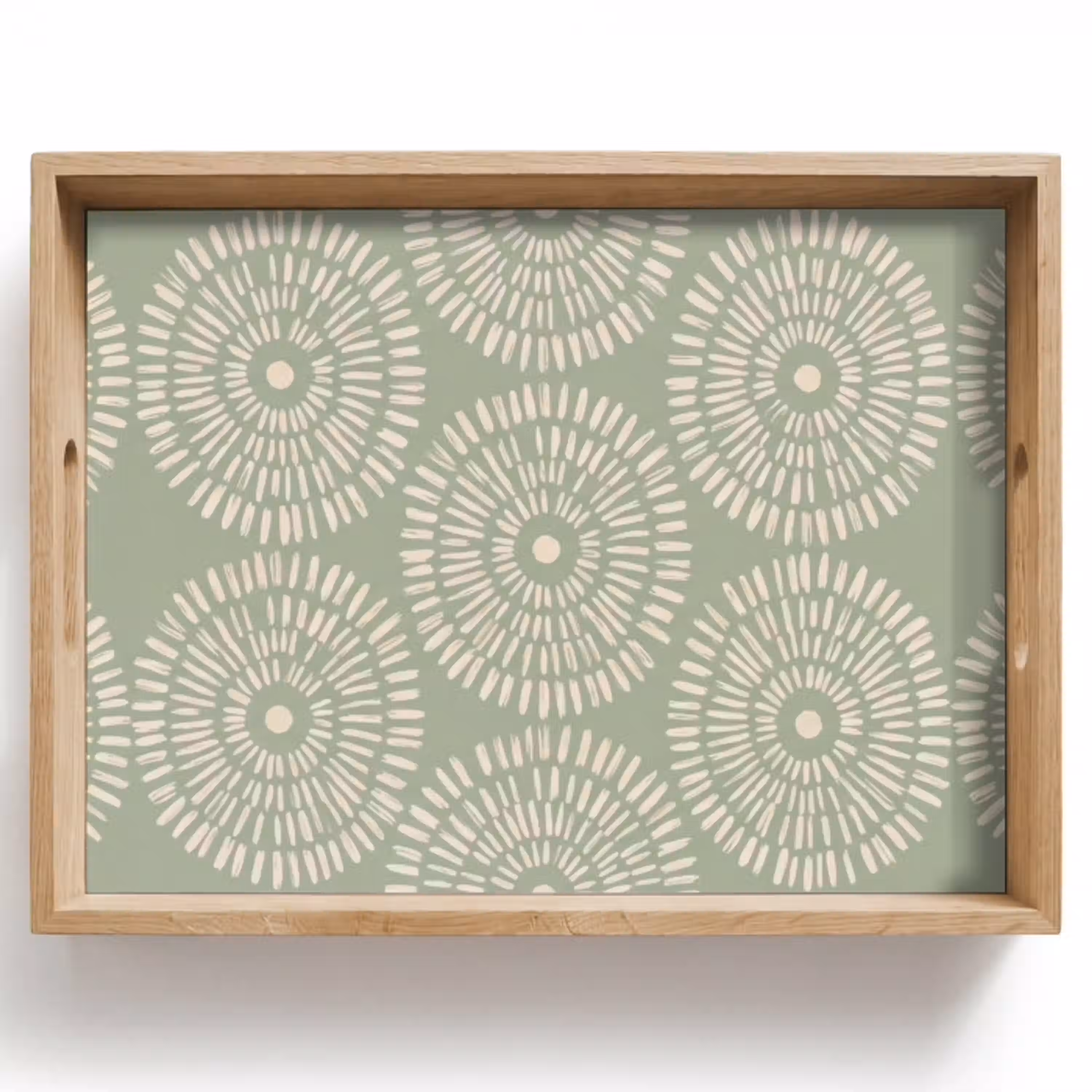 Patroon - Cirkels - Abstract - Modern - Groen Dienblad Rechthoek middel -z3d_shopping