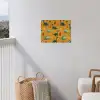 Dinosaurussen - Stekels - Herfstbladeren - Bruin tuinposter los doek klein -sfeer8