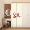 Ciao bella - Rood - Wit - Minimalistisch deurposter klein -sfeer3