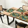 Geel - Bloemen - Groen - Bladeren Placemat vinyl groot 368 -zzsfeer4_Kitchenyeah-website
