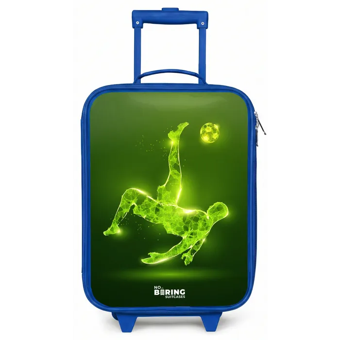 Groene neon omhaal in actie Kinderkoffer - Blauw klein -zz3dotto