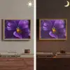 Paars - Viool - Diepte Light Box met batterij (Wandlamp) middel -sfeer3