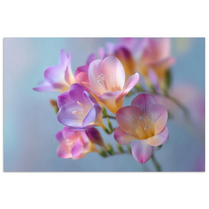 Bloemen - Paars - Overloop - Meeldraden poster papier klein -3d