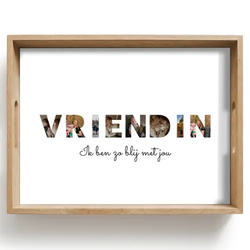 Vriendin - Lettercollage Dienblad Rechthoek middel -z3d_shopping