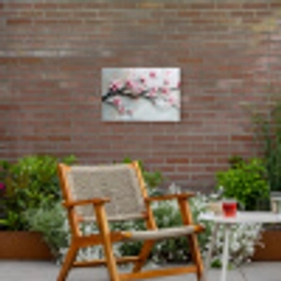 Bloesem - Kunstzinnig - Roze - Sakura Tuinposter op houten frame 2 cm dik klein -sfeer3
