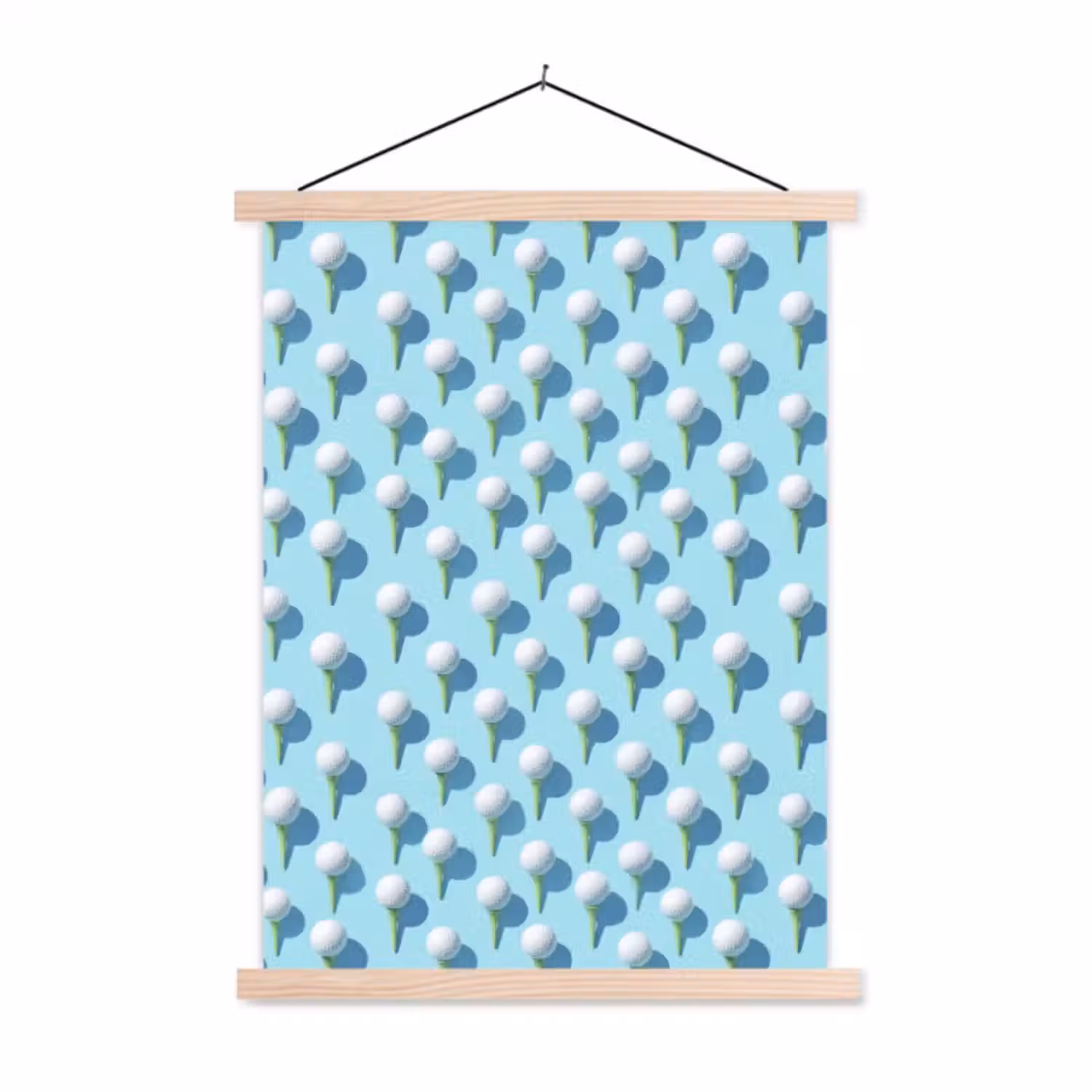Hanging Poster - Golf - Balls - Blue