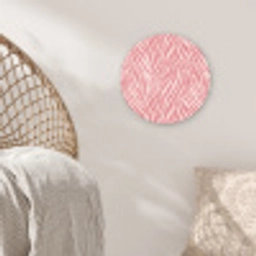 Zebra - Print - Roze Wandcirkel kunststof plaat 5mm dik klein 188 -sfeer5