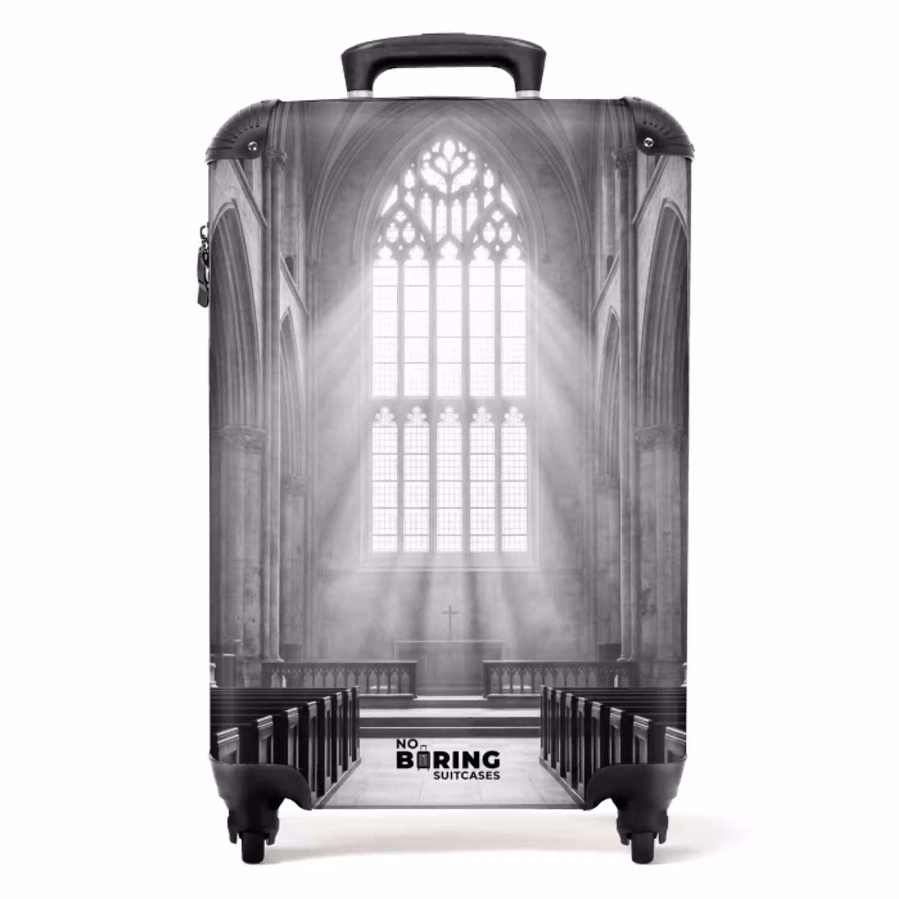 Kerk - Interieur - Lichtstralen - Architectuur - Klassiek NBS - Handbagage koffer - Volwassenen Unisex middel -productfoto_recht