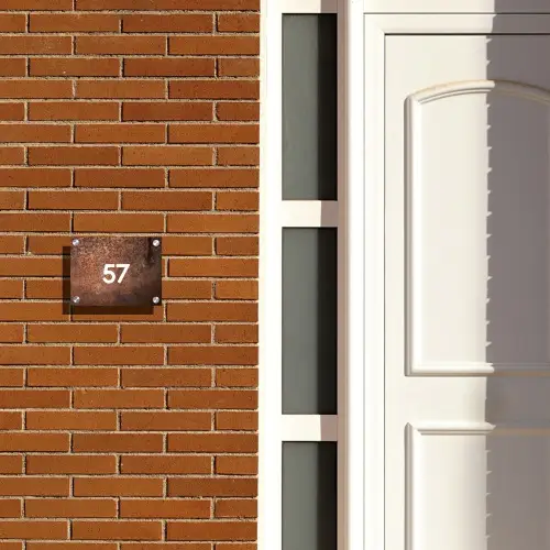 Verweerd metaal - Traditioneel Naambord Rechthoek middel -sfeer3-rechthoek-S