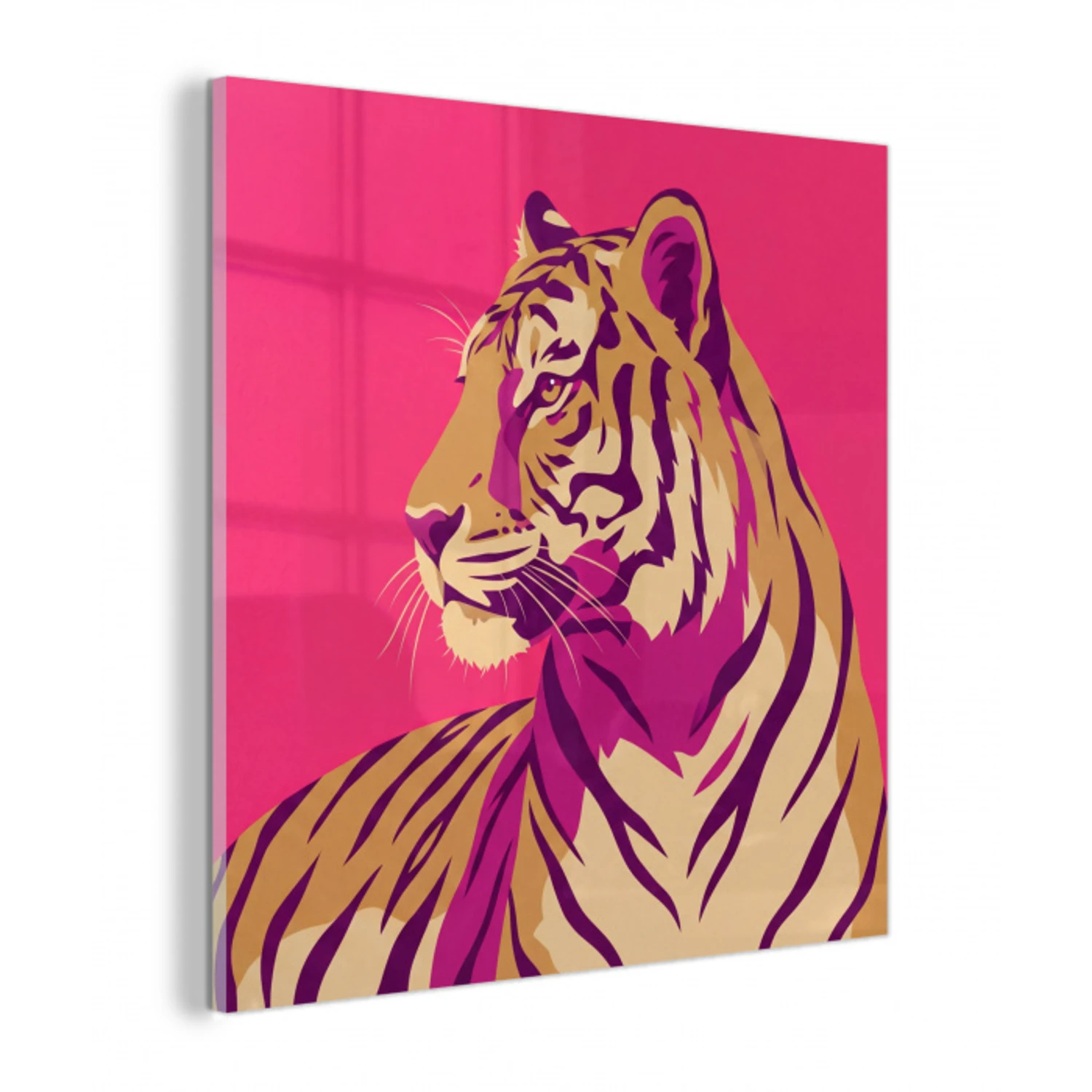 Tijger - Modern - Neon plexiglas 5mm klein -z3d