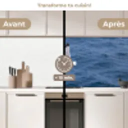 Zeemeeuw - Oceaan - Blauw keuken achterwand 2 middel -voor-na2_FR
