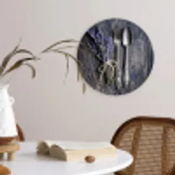 Lavendel - Lepel - Vork Wandcirkel kunststof plaat 5mm dik klein -sfeer4