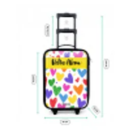 Hartjes - Patroon - Kleurrijk Kinderkoffer - Zwart klein -productfoto_formaten