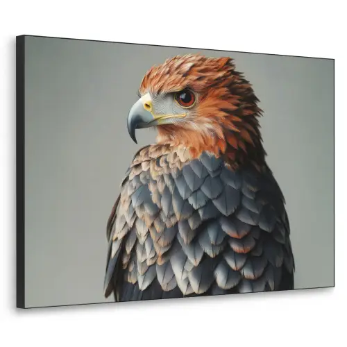 Vogel - Realistisch - Veren - Bruin Textielframe zwart klein -3d