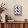 Abstract - Modern - Blauw Light Box met kabel (Tafellamp) klein 925 -sfeer2