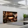 Goud - Lippen - Kunst keuken achterwand spatscherm klein -3d_schuin