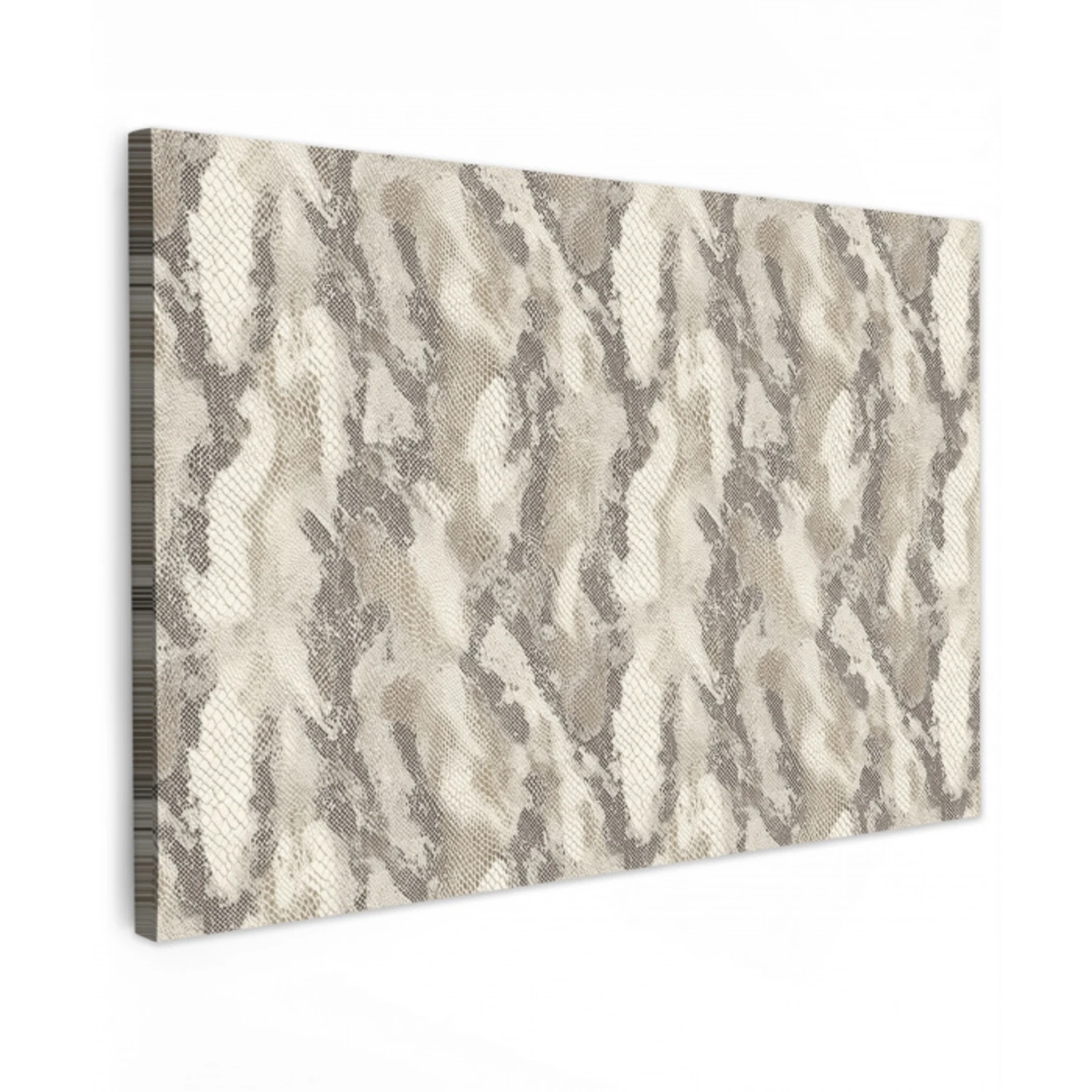 Slang - Patroon - Taupe Tuinposter op houten frame 2 cm dik klein 845 -3d