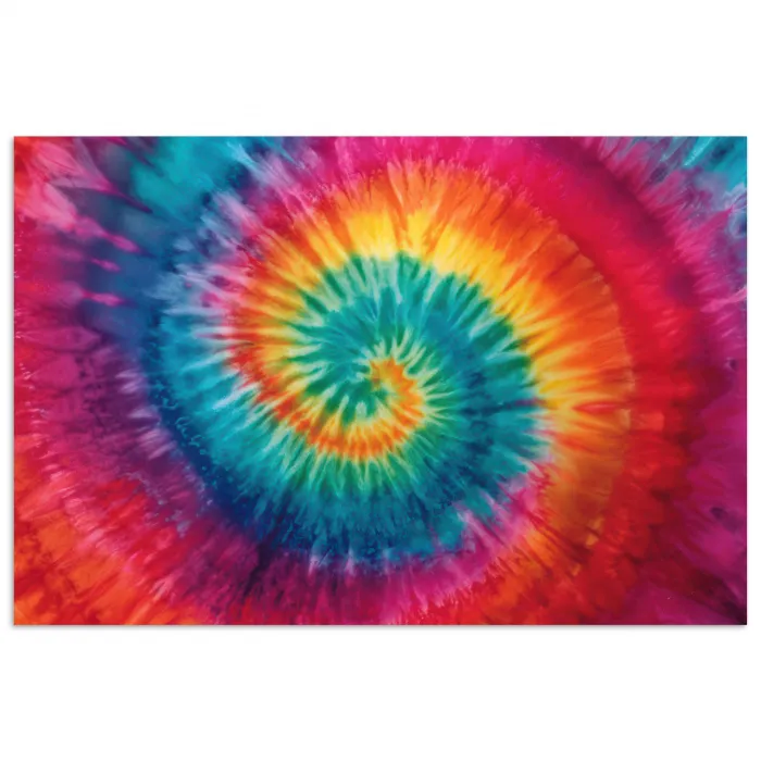 Regenboogkleuren - Tie dye - poster papier klein -3d