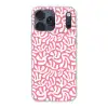 Koraal - Patroon - Roze - Wit - Minimalistisch Telefoonhoesje iPhone 17 Pro Max klein -3d
