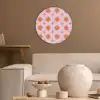 Zon - Patroon - Roze Akoestische PET Vilt - Rond klein 838 -sfeer1
