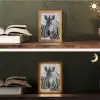 Zebra's - Zwart - Wit Light Box met kabel (Tafellamp) klein -sfeer3