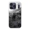 Schotse hooglander - Kalf - Zwart - Wit Telefoonhoesje iPhone 17 Pro klein -3d