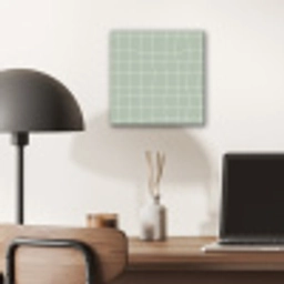 Ruitpatroon - Golvend - Groen aluminium wit klein 46 -sfeer5