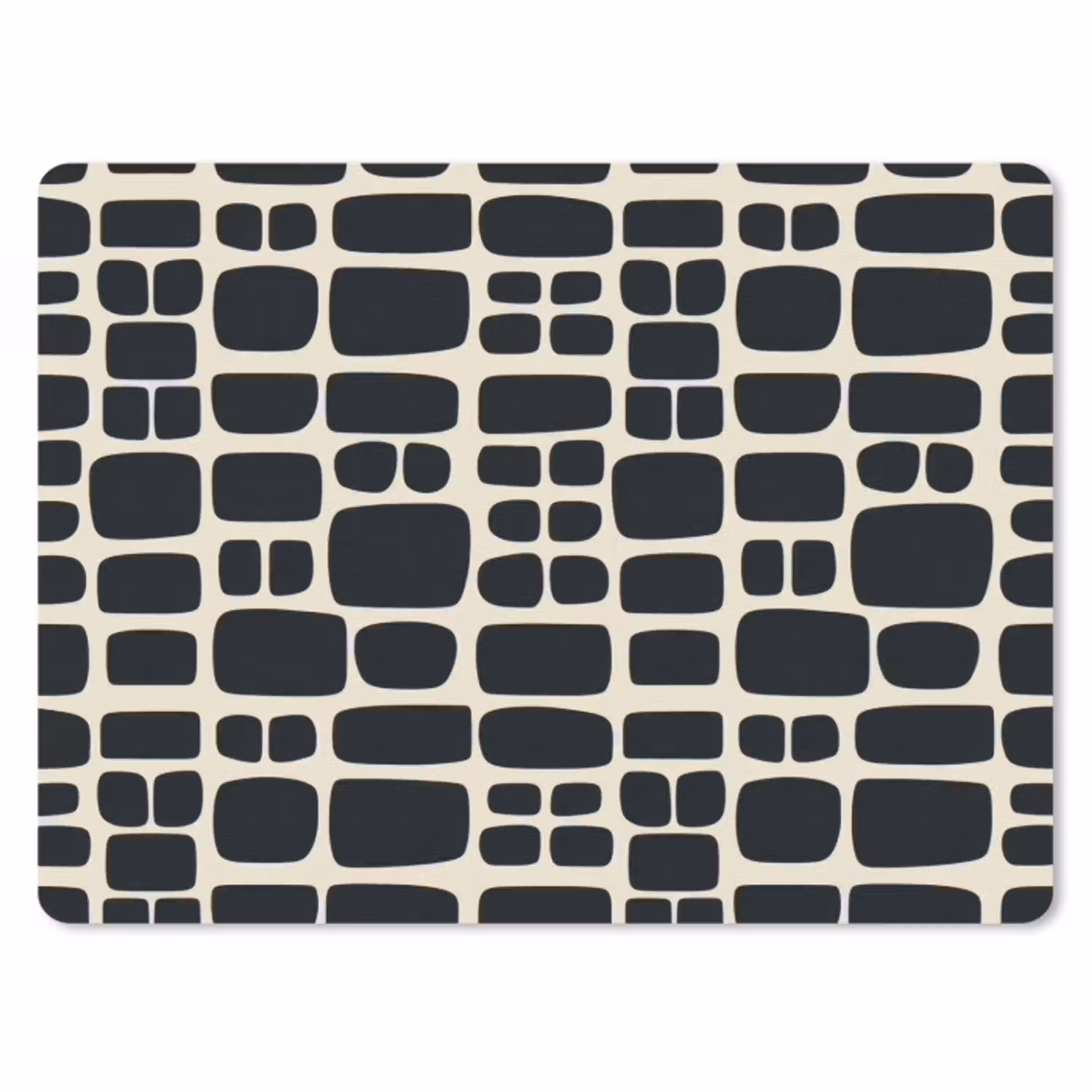Modern - Organisch - Zwart muismat rubber klein 262 -3d