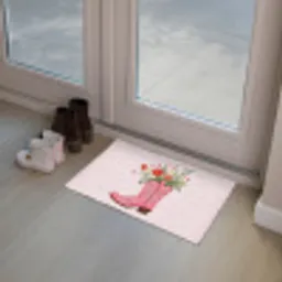 Cowboylaarzen - Roze - Boeket - Bloemen Deurmat klein -sfeer3