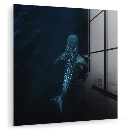 Oceaan - Walvishaai - Donkerblauw - Vlekken plexiglas 5mm klein -zzzproduct_nieuw