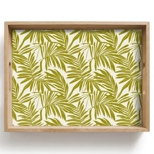 Palmblad - Patroon - Groen Dienblad Rechthoek middel 911 -z3d_shopping
