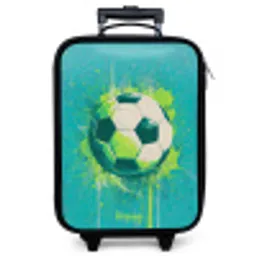 Voetbal - Verfspatten - Groen - Blauw Kinderkoffer - Zwart klein -zzz_website3d