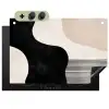 Abstract - Japandi - Beige - Modern Inductie beschemer met haakjes klein -3d