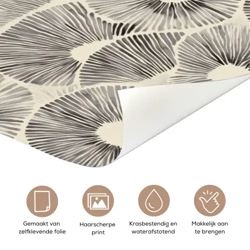 Cirkels - Patroon - Zwart deurposter klein 289 -closeup_NL