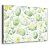 Patroon - Groen - Eieren Textielframe zwart klein -3d