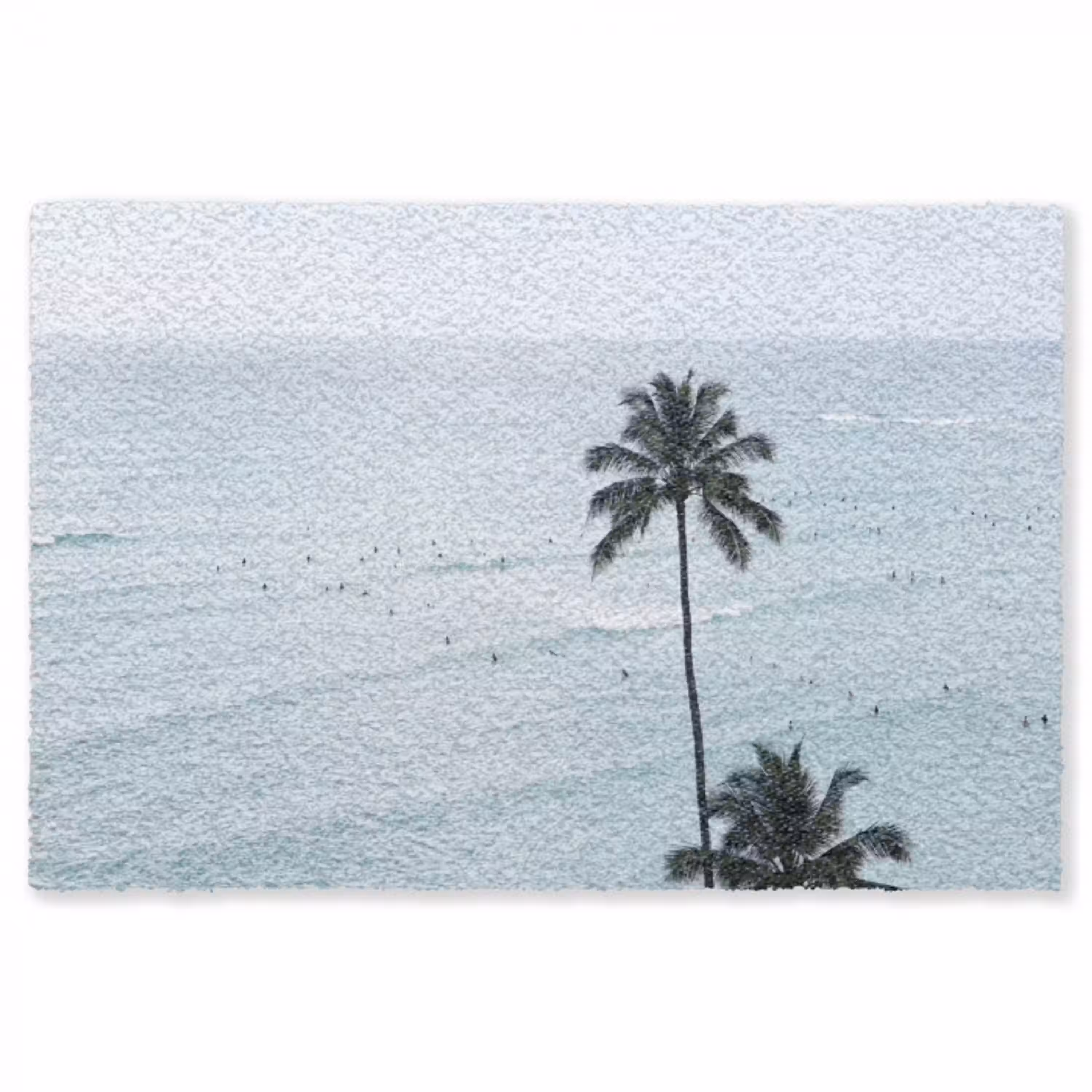 Oceaan - Palmbomen - Surfers Vloerkleed Rechthoek klein -3d