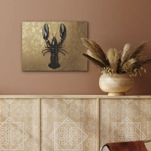 Kreeft - Zwart - Goud - Luxe PET vilt klein -sfeer4