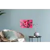 Bloemen - Verf - Roze Muursticker klein -plant
