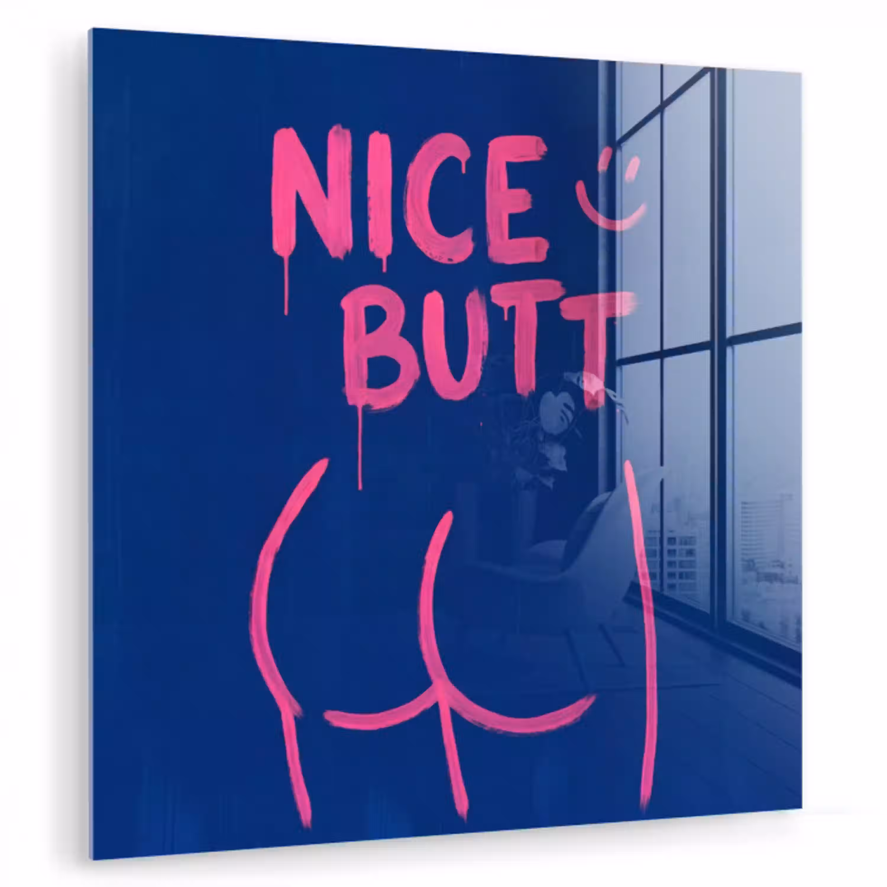 Brutaal - Grappig - Blauw plexiglas 5mm klein -zzzproduct_nieuw