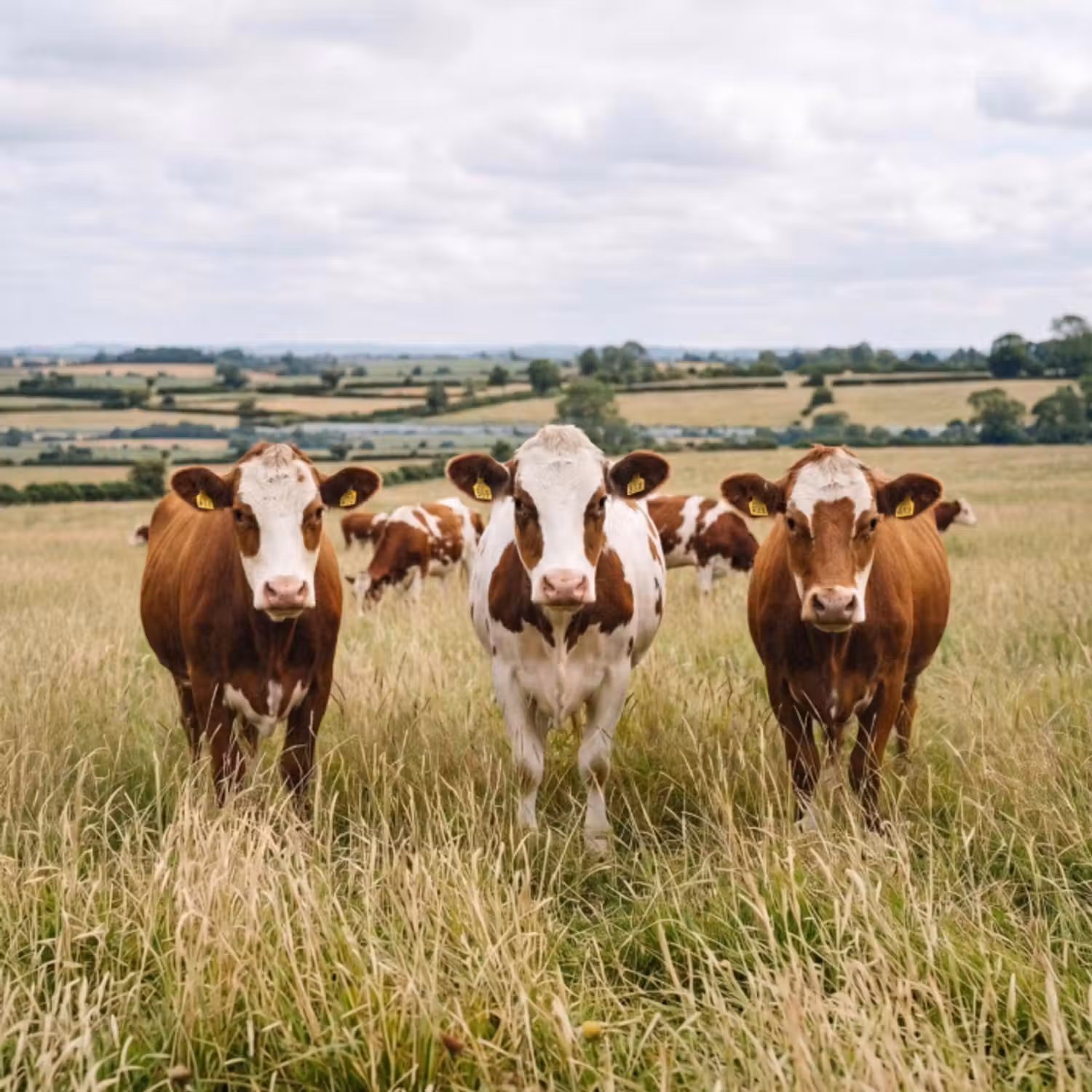 Behang - Koeien - Portret - Weide - Boerderij - Nieuwsgierig
