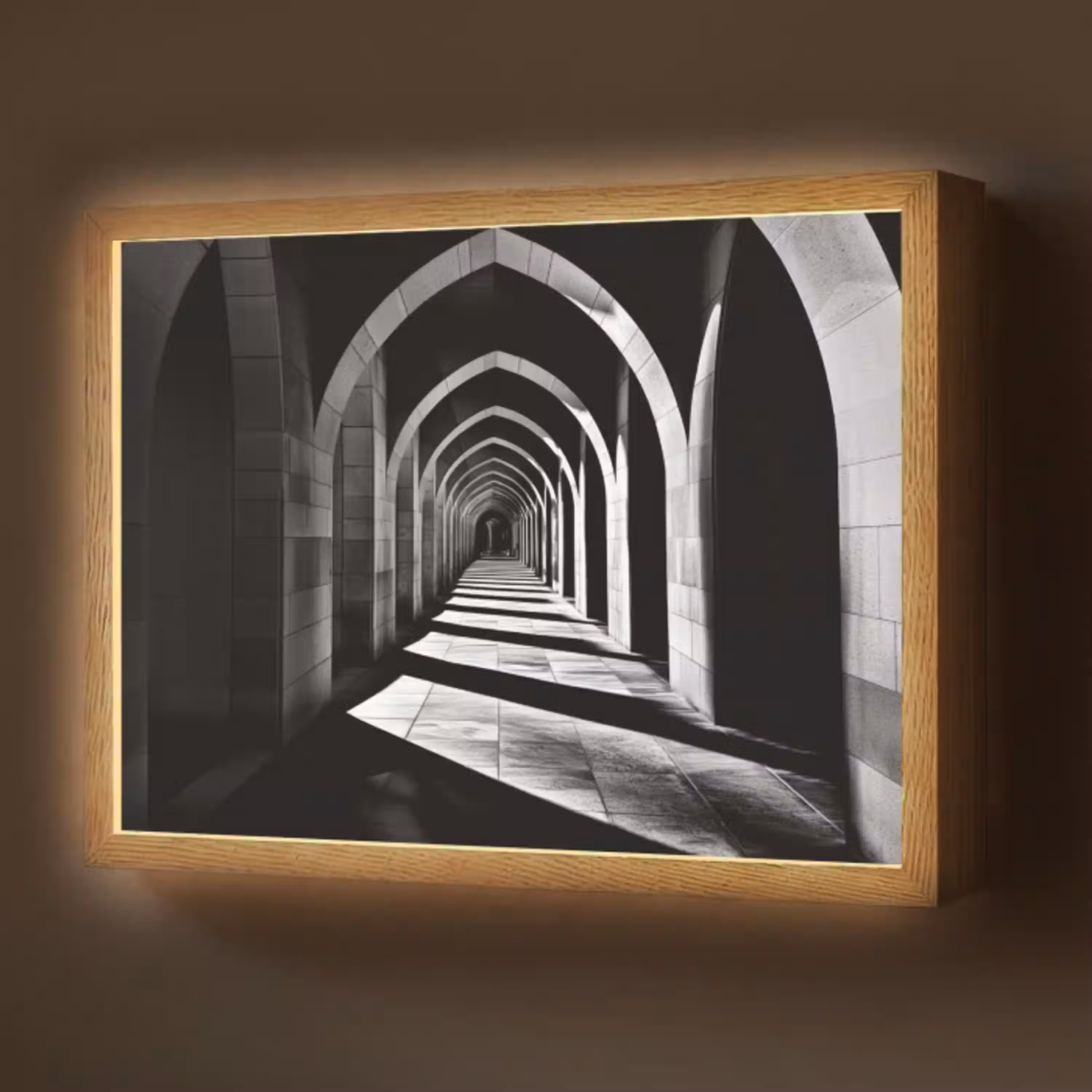 Gang - Bogen - Schaduw - Diepte Light Box met batterij (Wandlamp) middel -z3d_website