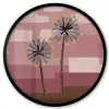 Illustratie - Bloemen - Vlakken - Abstract Fotolijst rond zonder passe partout klein -3d