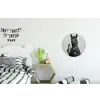 Lama - Flessen - Zwart - Wit Wandcirkel aluminium klein -kinderkamer