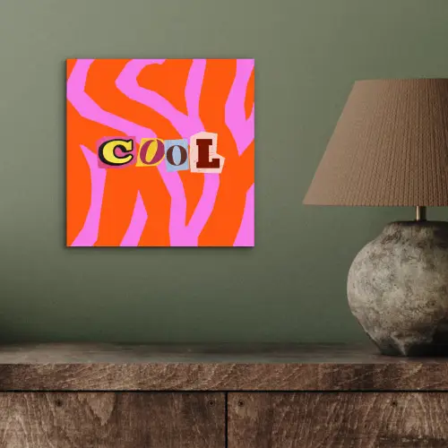 Zebraprint - Grafisch - COOL - Oranje aluminium wit klein -sfeer2