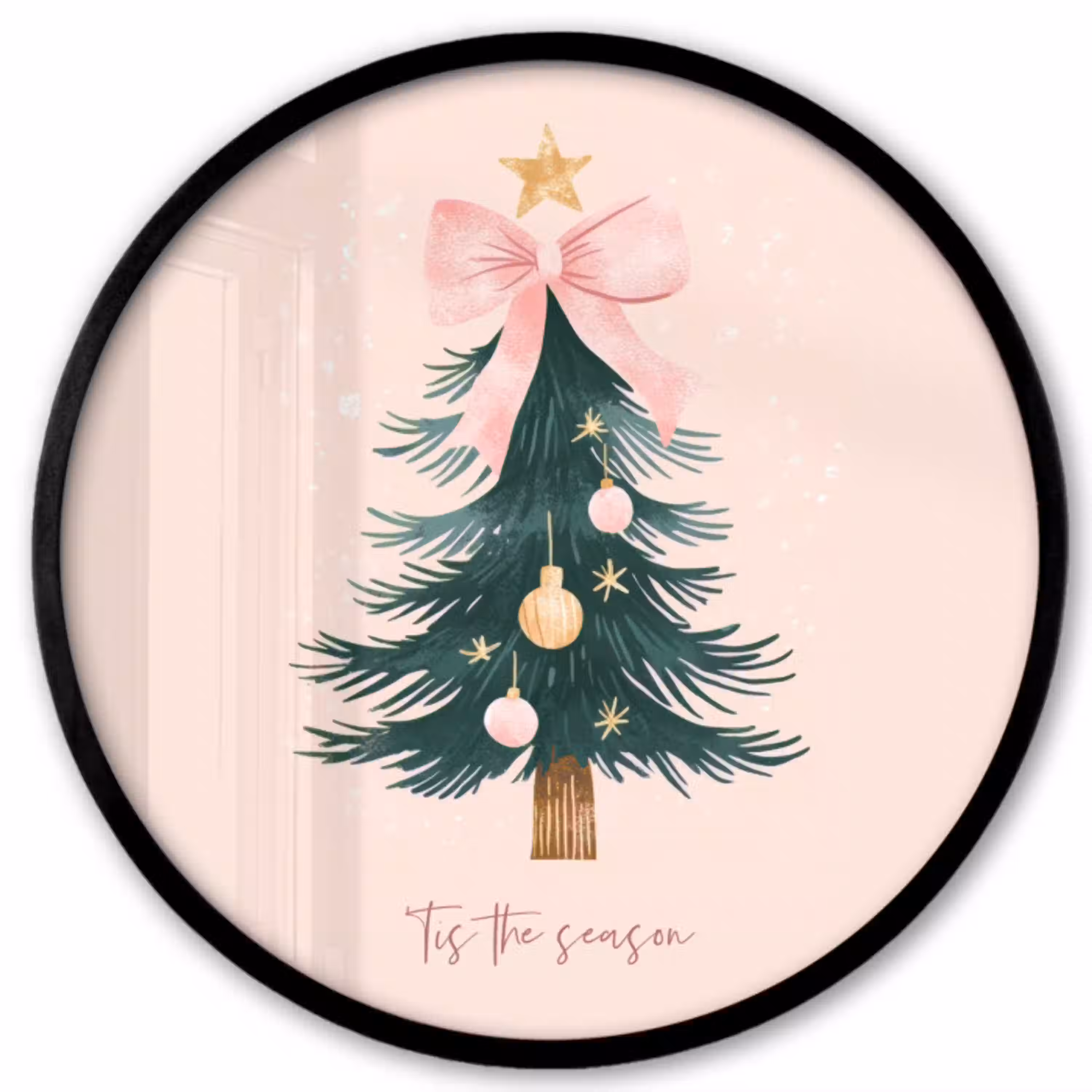 Christmas Season - Kerst - Kerstboom - Roze Fotolijst rond zonder passe partout klein -3d