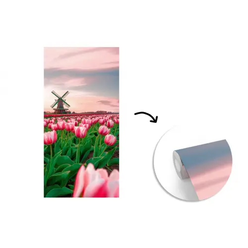 Tulpen - Molen - Nederland fotobehang vinyl groot -3d