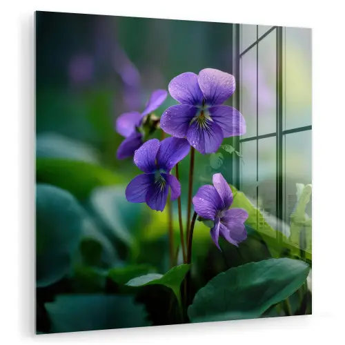 Viooltjes - Paars - Bloem - Bladeren plexiglas 5mm klein -zzzproduct_nieuw